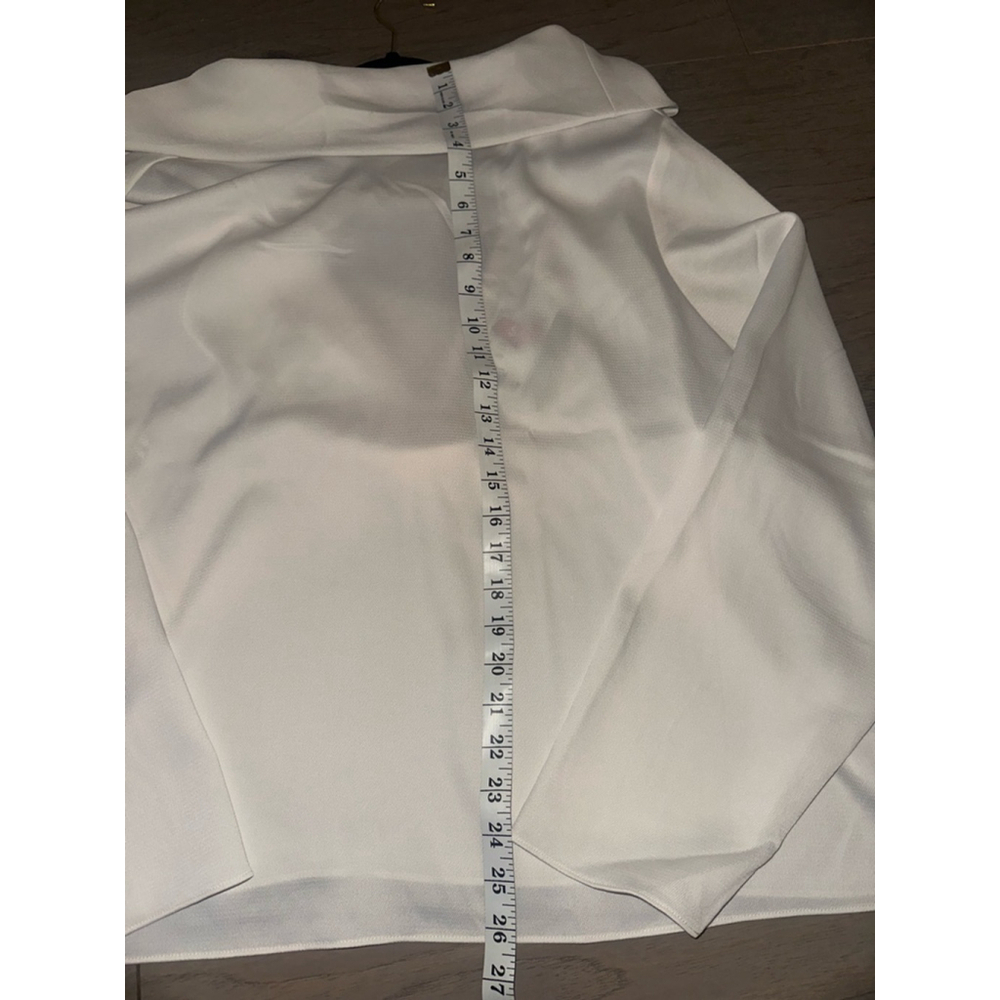 H&M White Blouse XXL Open Back Bow Detail - Picture 9 of 10